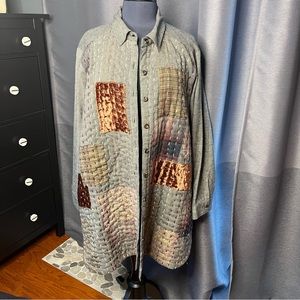 Oversized Patchwork Button Down by Ivy Jane